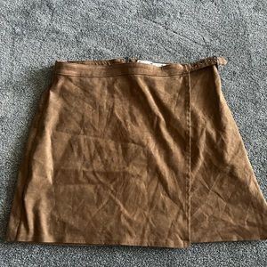 Wrap Front Mini Skirt